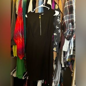 Calvin Klein gold zipper dress